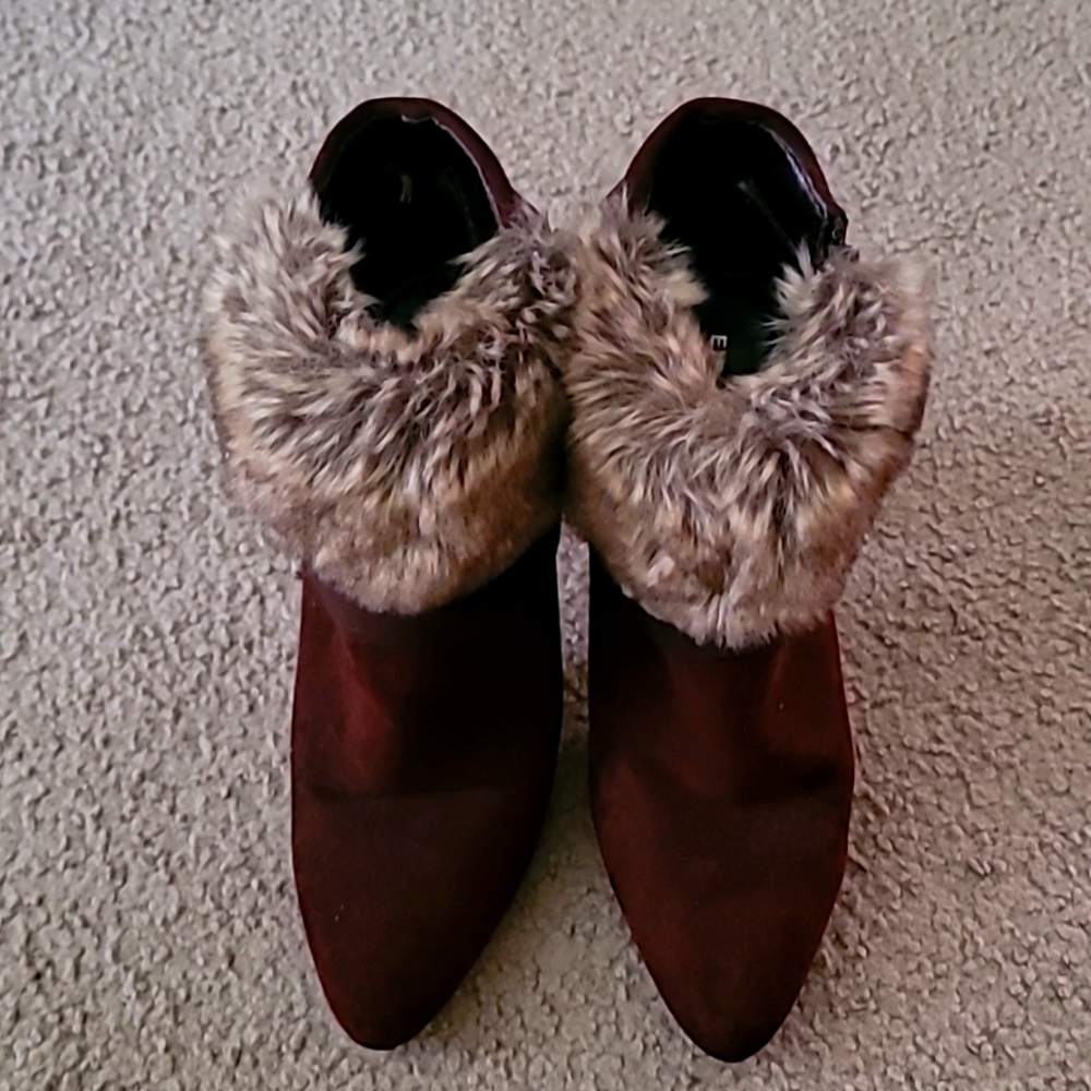 Brown Suede Express Booties